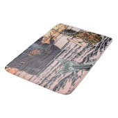 zeemeermin in Zee die het zeilschip bekijkt Badmat (Gekanteld)