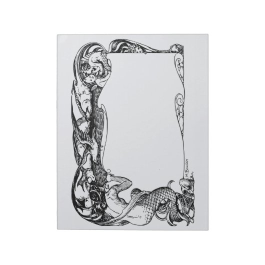 Zeemeermin ingelijst notitieblok (Linkerzijde)