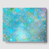 Zeemeermin Iridescente Parel Glitter Schittering S Gastenboek (Achterkant)