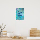Zeemeermin Iriserende Parel Glitter Verjaardagsfee Poster (Keuken)