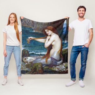 Zeemeermin, John William Waterhouse Fleece Deken