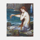 Zeemeermin, John William Waterhouse Fleece Deken (Voorkant)