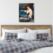 Zeemeermin John William Waterhouse Schilderij Canvas Afdruk (Insitu (Slaapkamer))