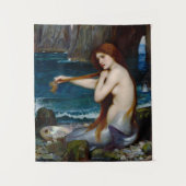Zeemeermin John William Waterhouse Schilderij Wandkleed (Voorkant)