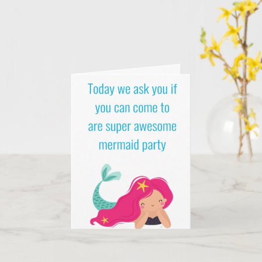 zeemeermin kaart (Gele Bloem)