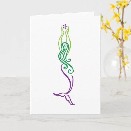 Zeemeermin Kaart (Gele Bloem)