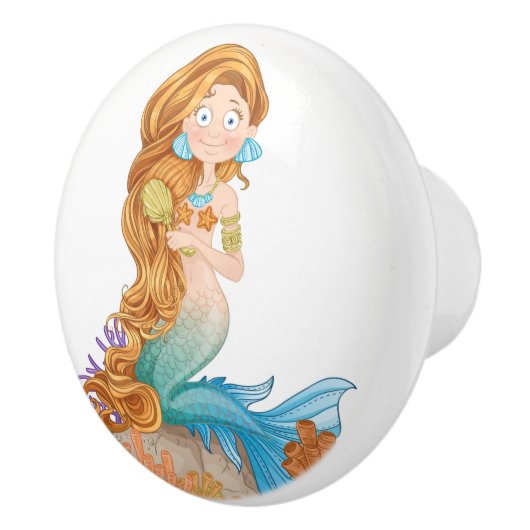 Zeemeermin kast / Ladeknoppen - SRF Keramische Knop (Rechts)