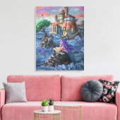 Zeemeermin Kasteel Canvas Afdruk (Insitu (Woonkamer))