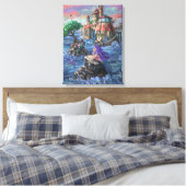Zeemeermin Kasteel Canvas Afdruk (Insitu (Slaapkamer))