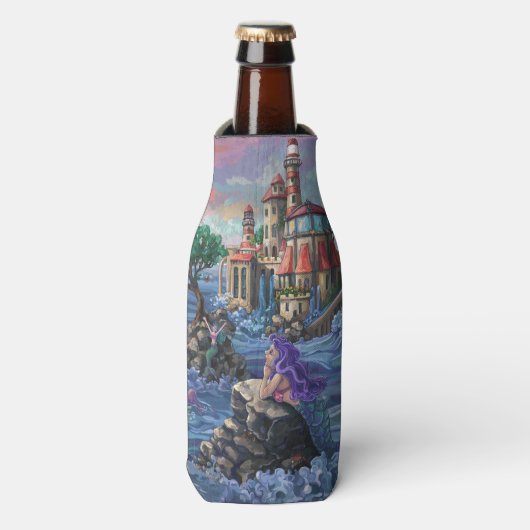 Zeemeermin Kasteel Flesjeskoeler (Fles Voorkant)