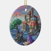 Zeemeermin Kasteel Keramisch Ornament (Rechts)