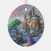 Zeemeermin Kasteel Keramisch Ornament (Links)