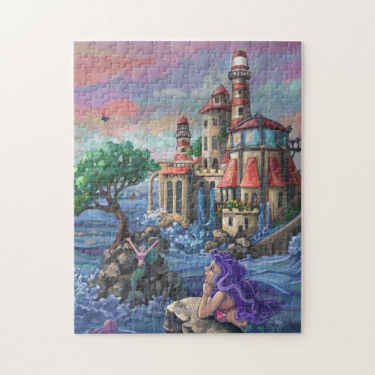 Zeemeermin Kasteel Legpuzzel (Verticaal)