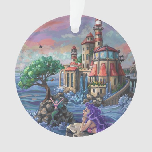 Zeemeermin Kasteel Ornament (voorkant)