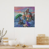 Zeemeermin Kasteel Poster (Keuken)