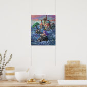 Zeemeermin Kasteel Poster (Keuken)