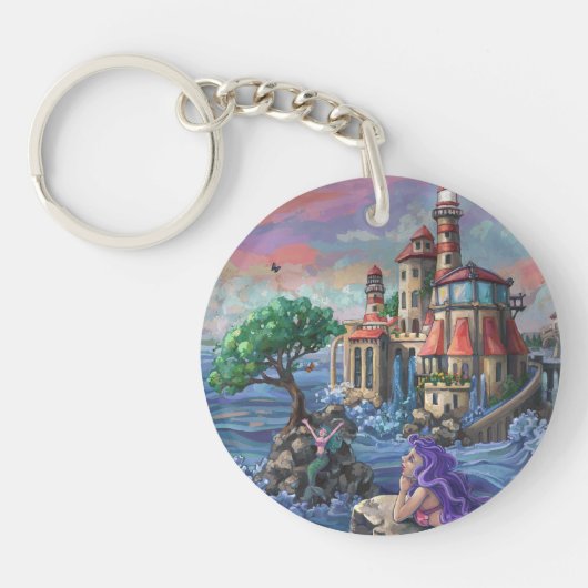 Zeemeermin Kasteel Sleutelhanger (Voorkant)