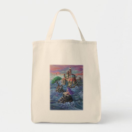 Zeemeermin Kasteel Tote Bag (Voorkant)