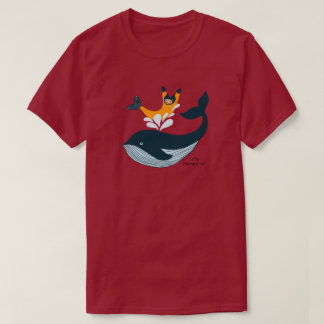 Zeemeermin kat en Walvis spetteren T-shirt