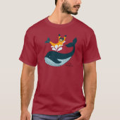 Zeemeermin kat en Walvis spetteren T-shirt (Voorkant)