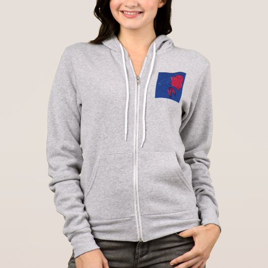 Zeemeermin Kat Hoodie (Voorkant)