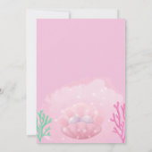 Zeemeermin Kat Miauw onder de Zee Zwembad Feestje Kaart (Achterkant)