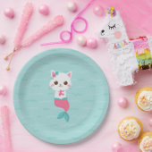 Zeemeermin Kat Verjaardagsfeest Papieren Bordje (Feest)