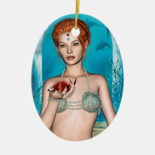 Zeemeermin Keramisch Ornament