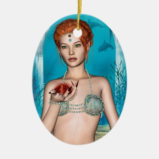 Zeemeermin Keramisch Ornament (Voorkant)