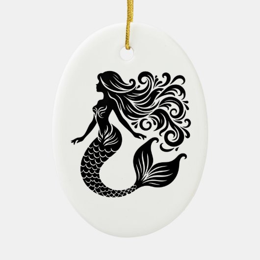 Zeemeermin Kerst Ornament (Voorkant)