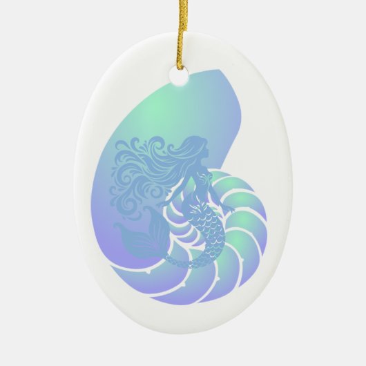 Zeemeermin Kerst Ornament (Voorkant)