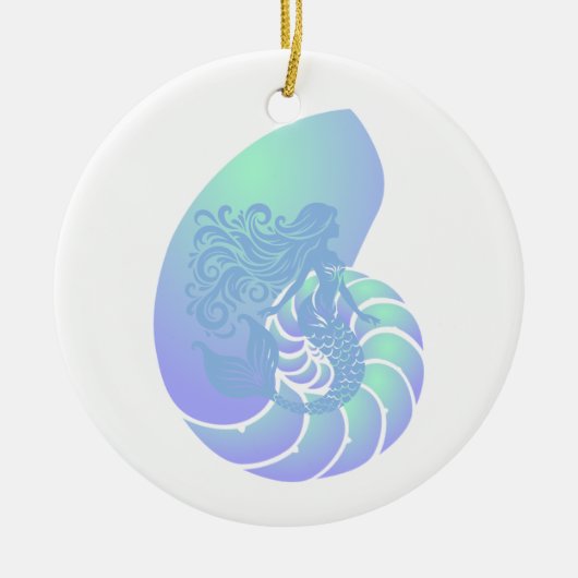 Zeemeermin Kerst Ornament (Voorkant)