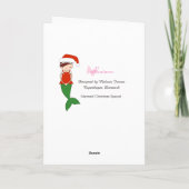 Zeemeermin Kerst Special Feestdagen Kaart (Achterkant)