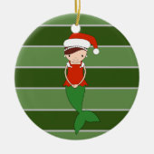 Zeemeermin Kerst Special Keramisch Ornament (Voorkant)