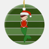 Zeemeermin Kerst Special Keramisch Ornament (Achterkant)