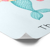 Zeemeermin Kerstman Poster (Hoek)