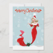 Zeemeermin Kerstmis Bubbles Vakantie Feestdagenkaart (Voorkant)