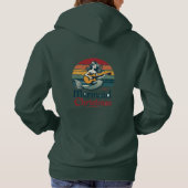 Zeemeermin Kerstmis| geïnspireerde Retro Sunset Hoodie (Achterkant)