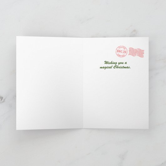 Zeemeermin Kerstmis Kaart (Binnen)