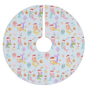 Zeemeermin kerstpatroon kerstboom rok