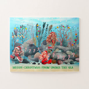 Zeemeermin Kerstpuzzel Legpuzzel