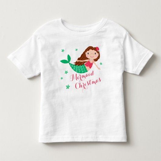 Zeemeermin kerstvakantie kinder shirts (Voorkant)