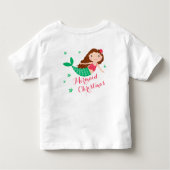 Zeemeermin kerstvakantie kinder shirts (Achterkant)