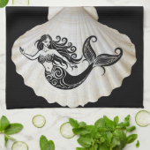 Zeemeermin keukenhanddoek (Gevouwen)