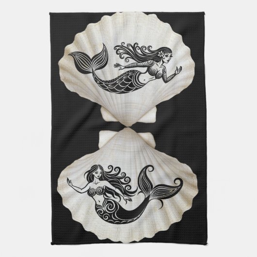 Zeemeermin keukenhanddoek (Verticaal)