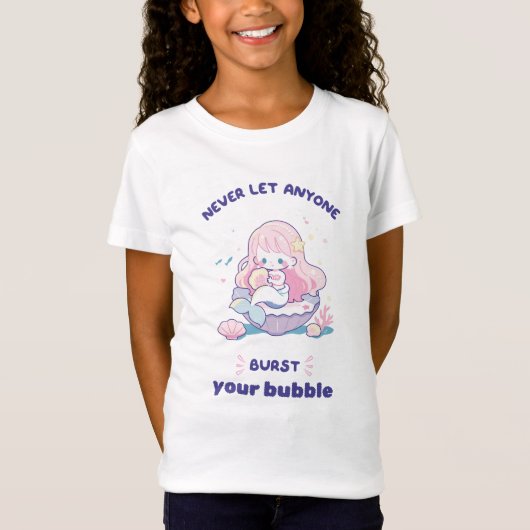 Zeemeermin Kinder T-shirts Laat Niemand Bubble Bar (Voorkant)