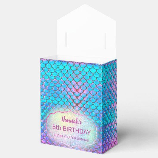 Zeemeermin kinderen Verjaardag Bedankdoosjes (Geopend)