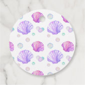 Zeemeermin Kinderen Verjaardag Dank u Bedankjes Labels (Achterkant)