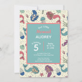 Zeemeermin Kinderen Verjaardag Uitnodiging (Voorkant)