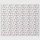 Zeemeermin Kinderen Verjaardag Zee Paarse Patroon Cadeaupapier (Vlak)